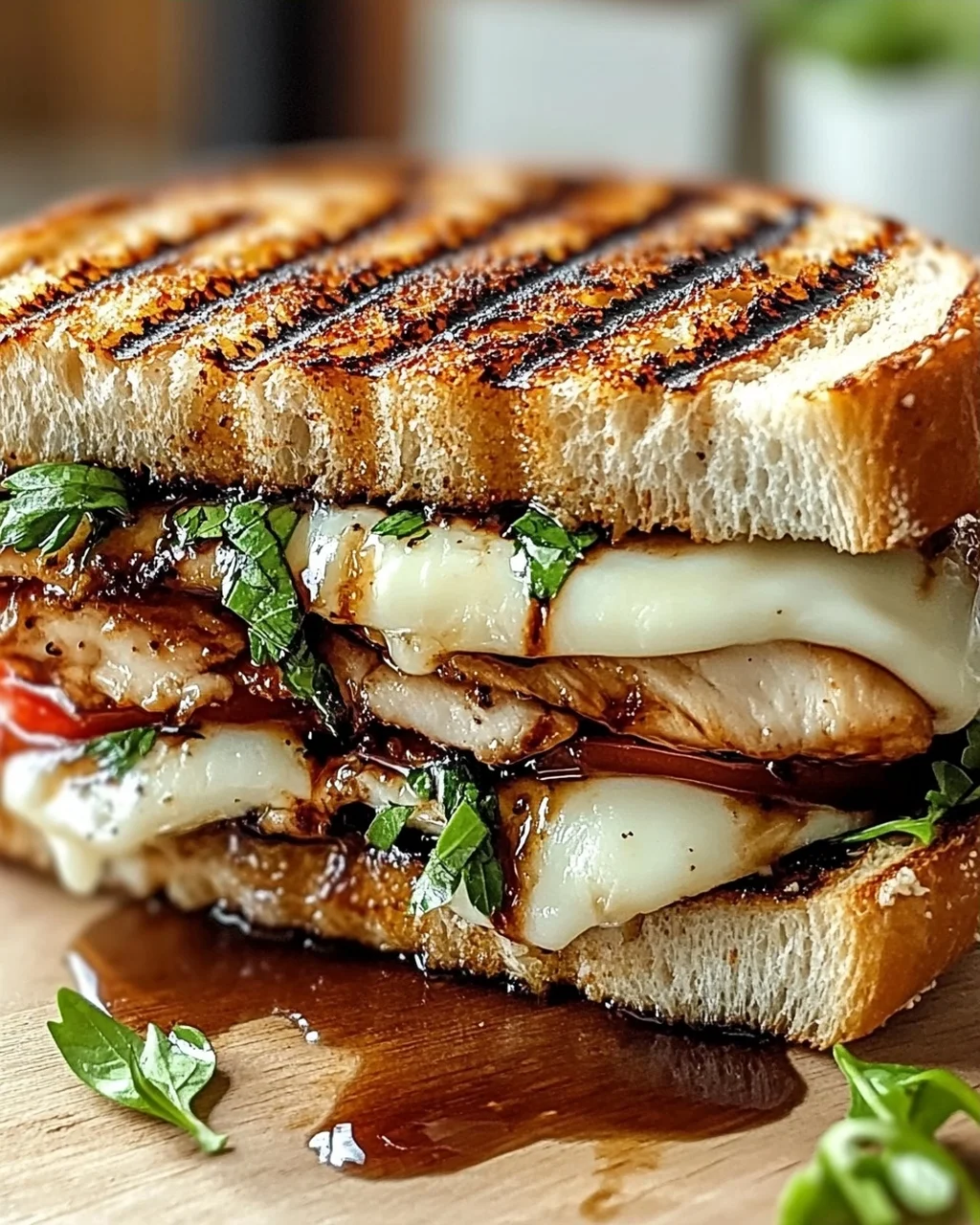 Aromatisch Gegrilltes Balsamico-Sandwich mit Käseschmelz