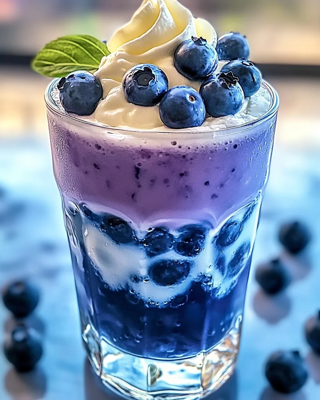Blaubeer Italienische Limonade für heiße Tage