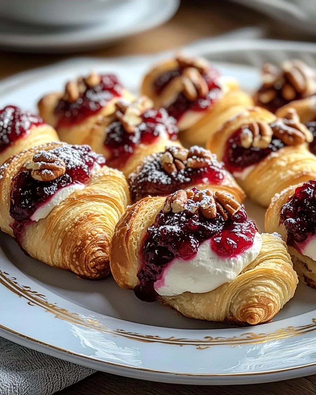 Cranberry Cream Cheese Crescent Bites