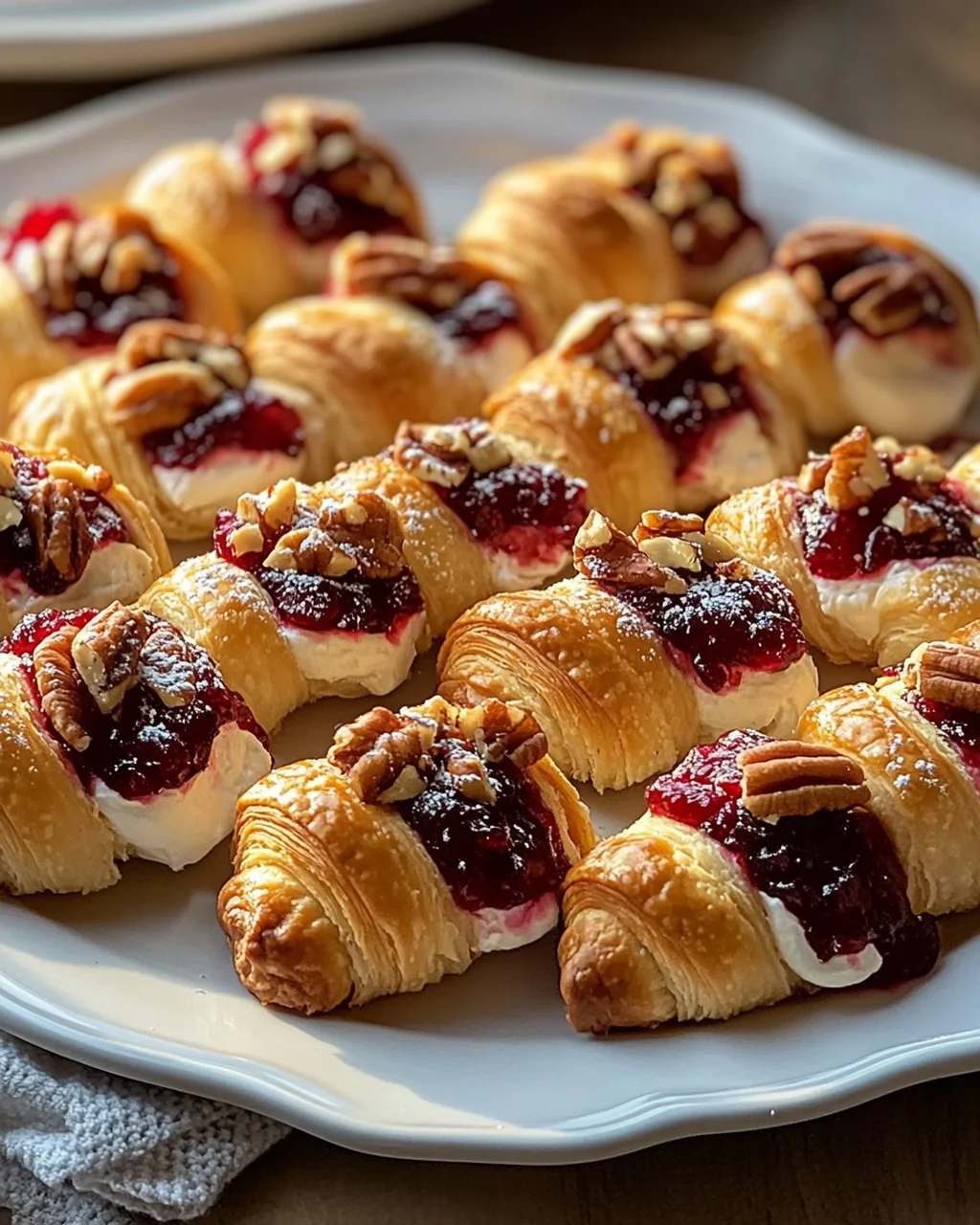 Cranberry Cream Cheese Crescent Bites