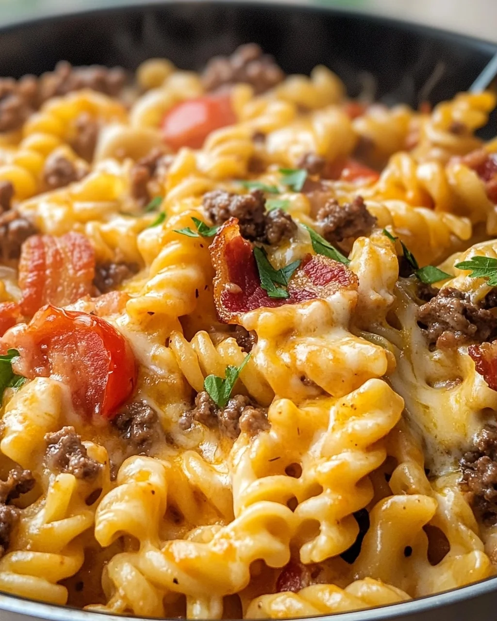 Cremige Cheeseburger-Pasta