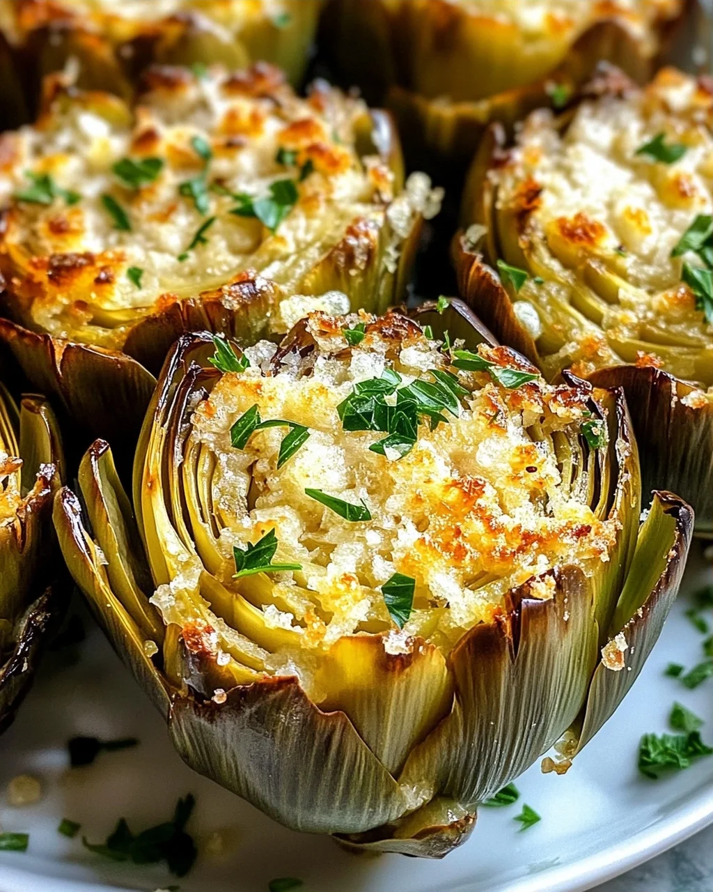 Garlic Parmesan Artichokes