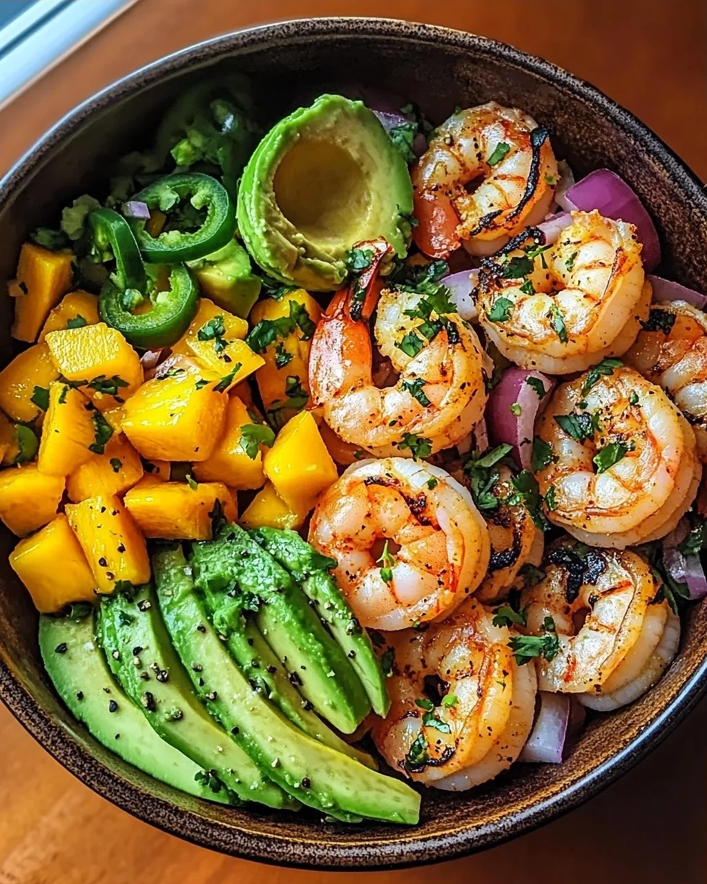 Garnelen- und Avocado-Schalen mit Mango-Salsa genius