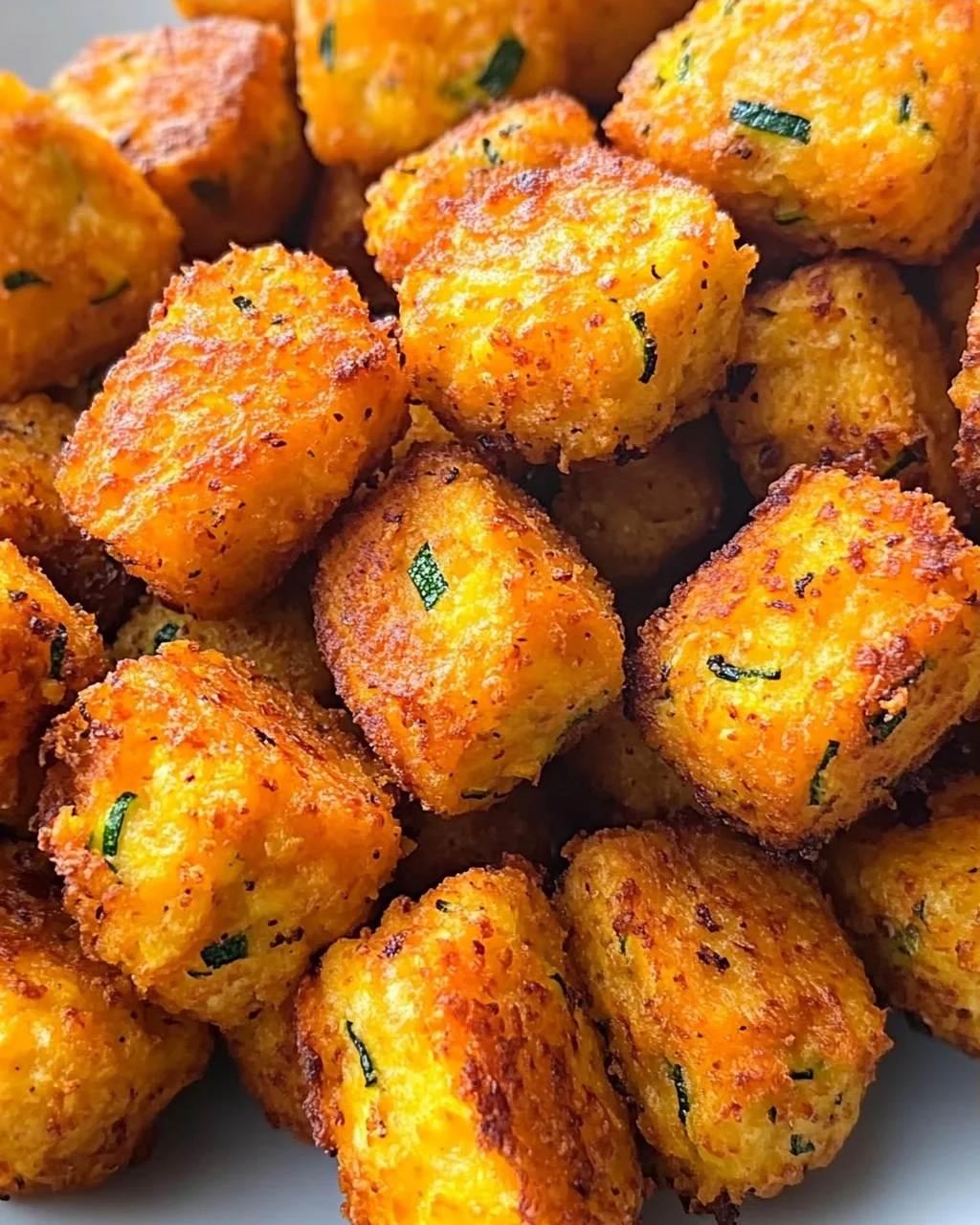 Gebackene Süßkartoffel-Zucchini-Tots für gesunde Snacks