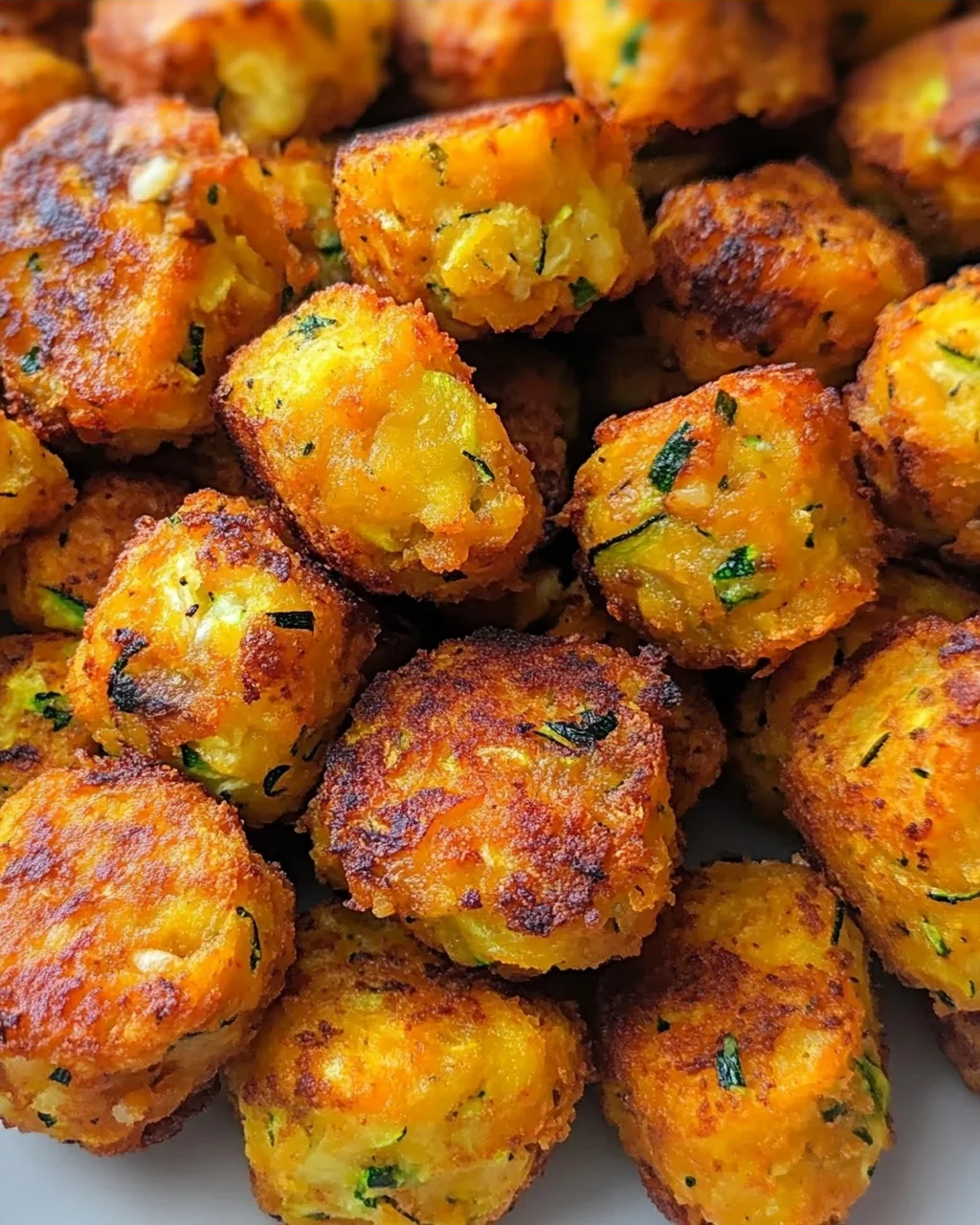 Gebackene Süßkartoffel-Zucchini-Tots für gesunde Snacks
