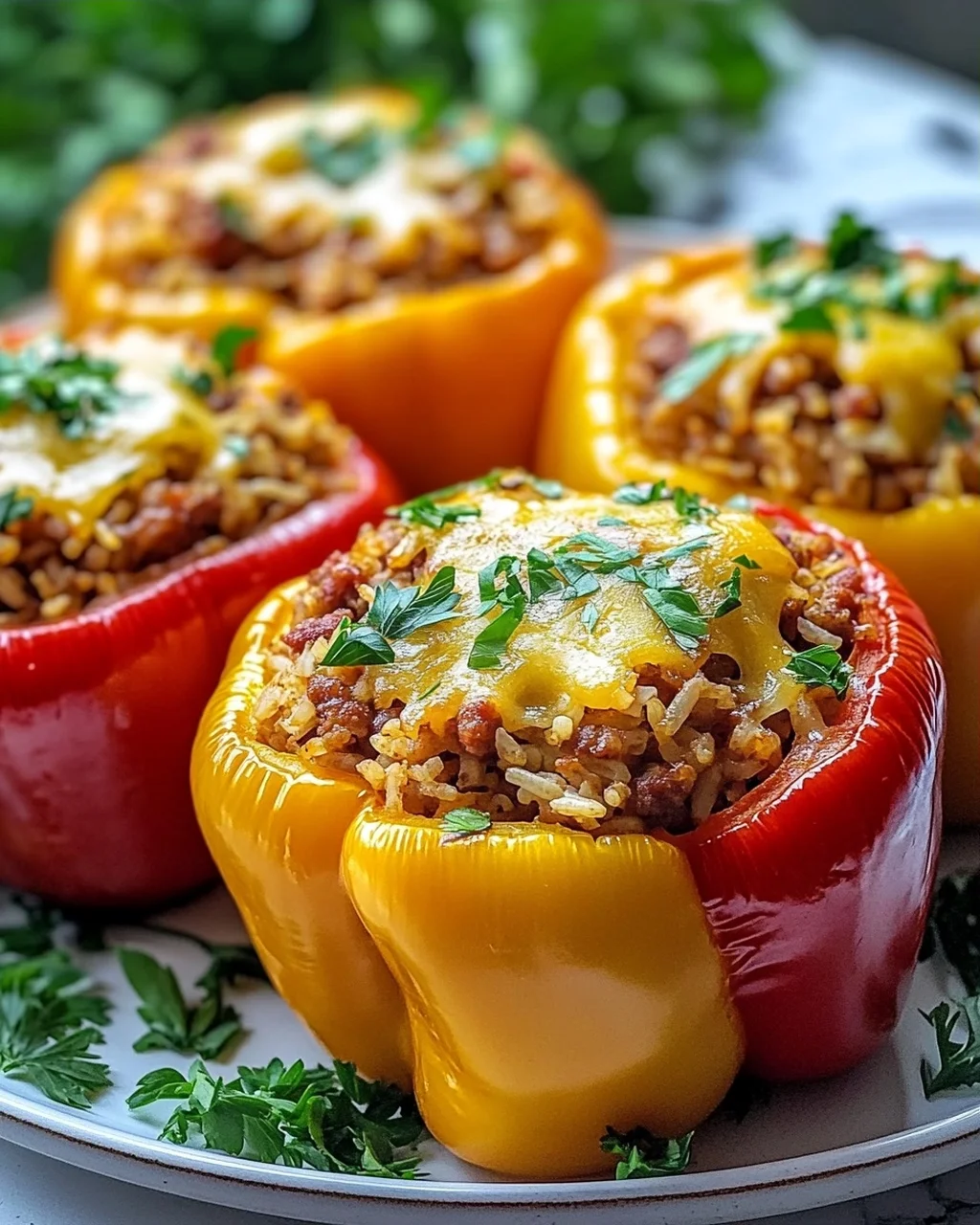 Gefüllte Paprika mit Wurst & Reis – Herzhaft & Lecker!