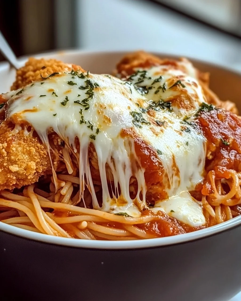 Hüttenkäse Hähnchen Parm Bowl für den schnellen Genuss
