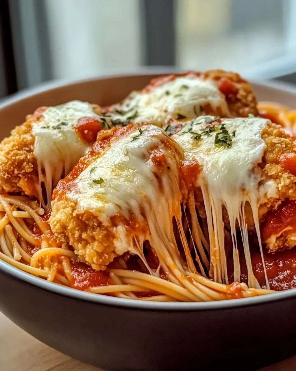 Hüttenkäse Hähnchen Parm Bowl für den schnellen Genuss