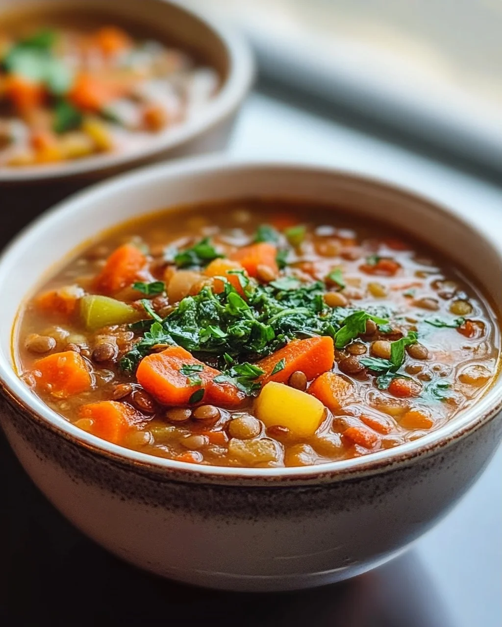 Klassisch Herzhafte Linsengemüsesuppe - Dein Seelenwärmer