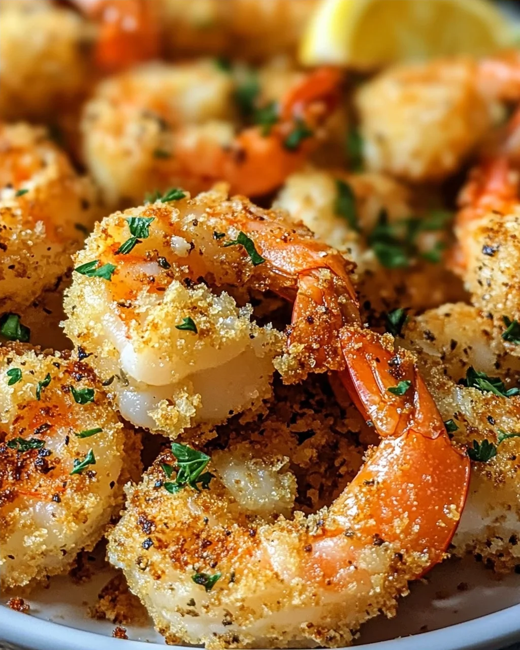 Knoblauch Parmesan Garnelen aus der Heißluftfritteuse