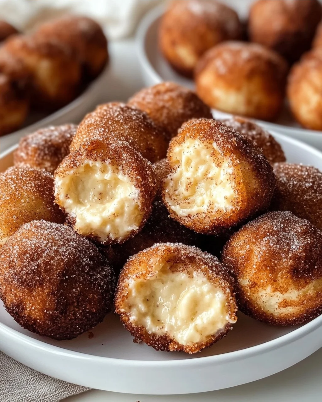 Knusprige Churro Käsekuchen-Bites aus der Heißluftfritteuse
