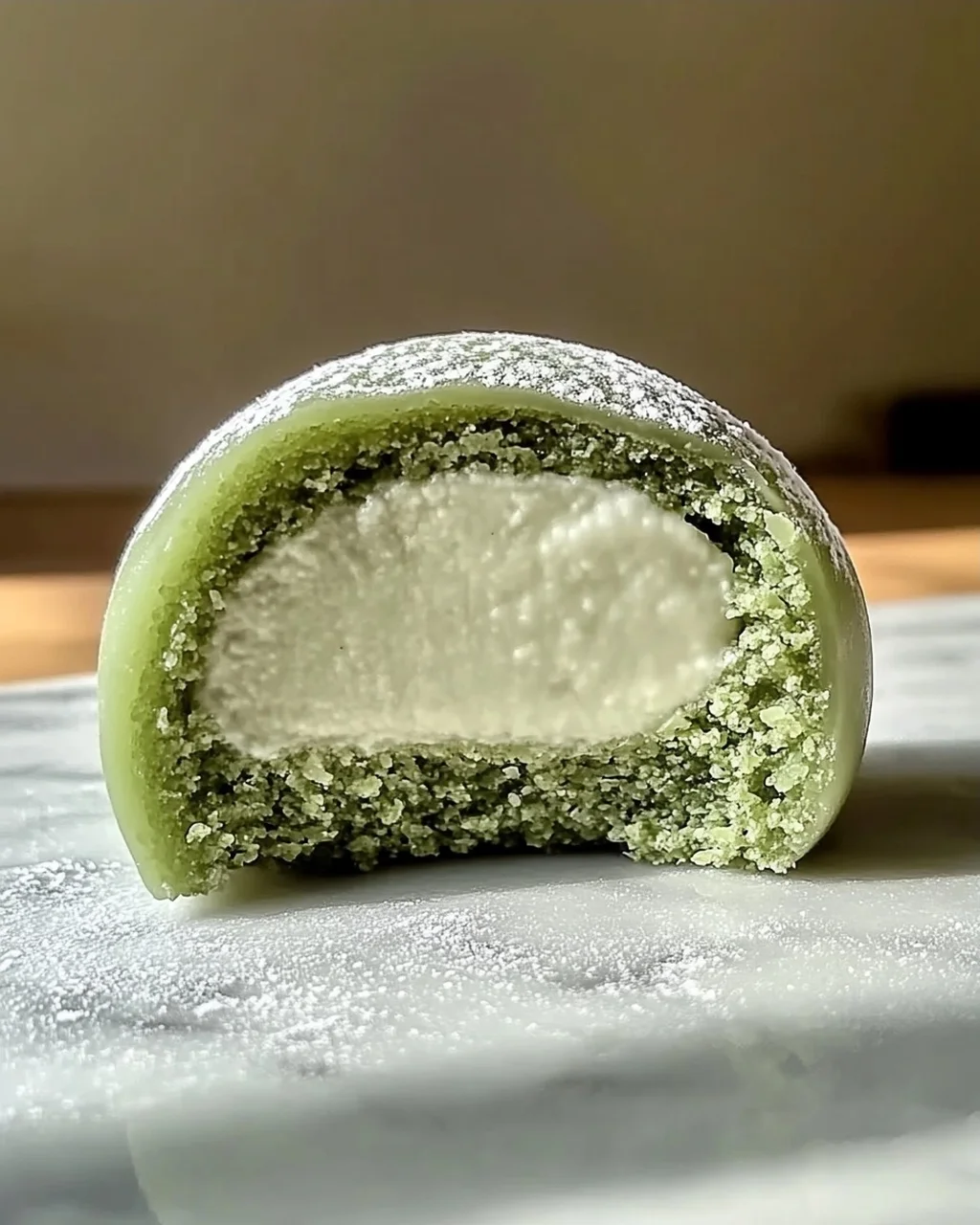 Köstlicher Matcha-Käsekuchen Daifuku Genuss