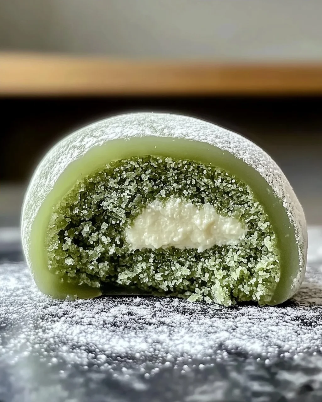 Köstlicher Matcha-Käsekuchen Daifuku Genuss