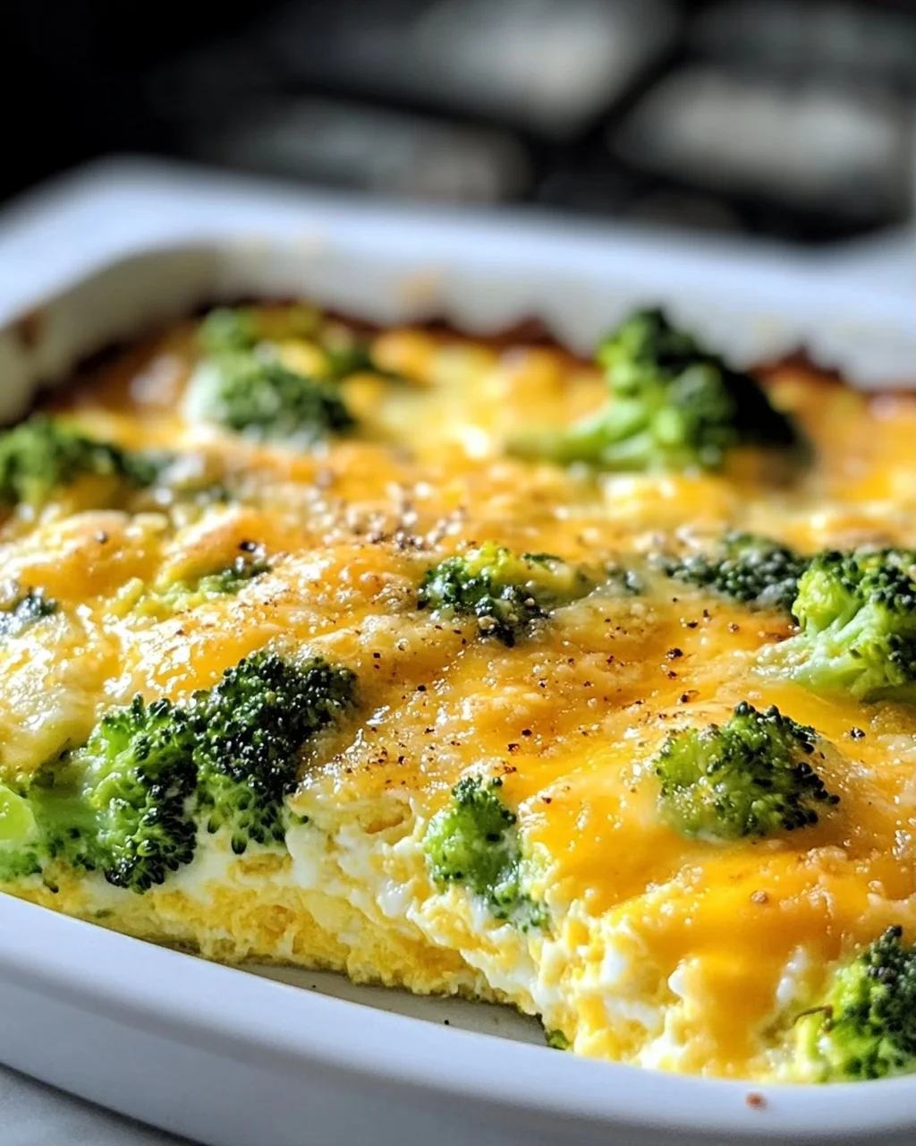Leckere Broccoli Cheddar Egg Bake Auflauf für jeden Anlass