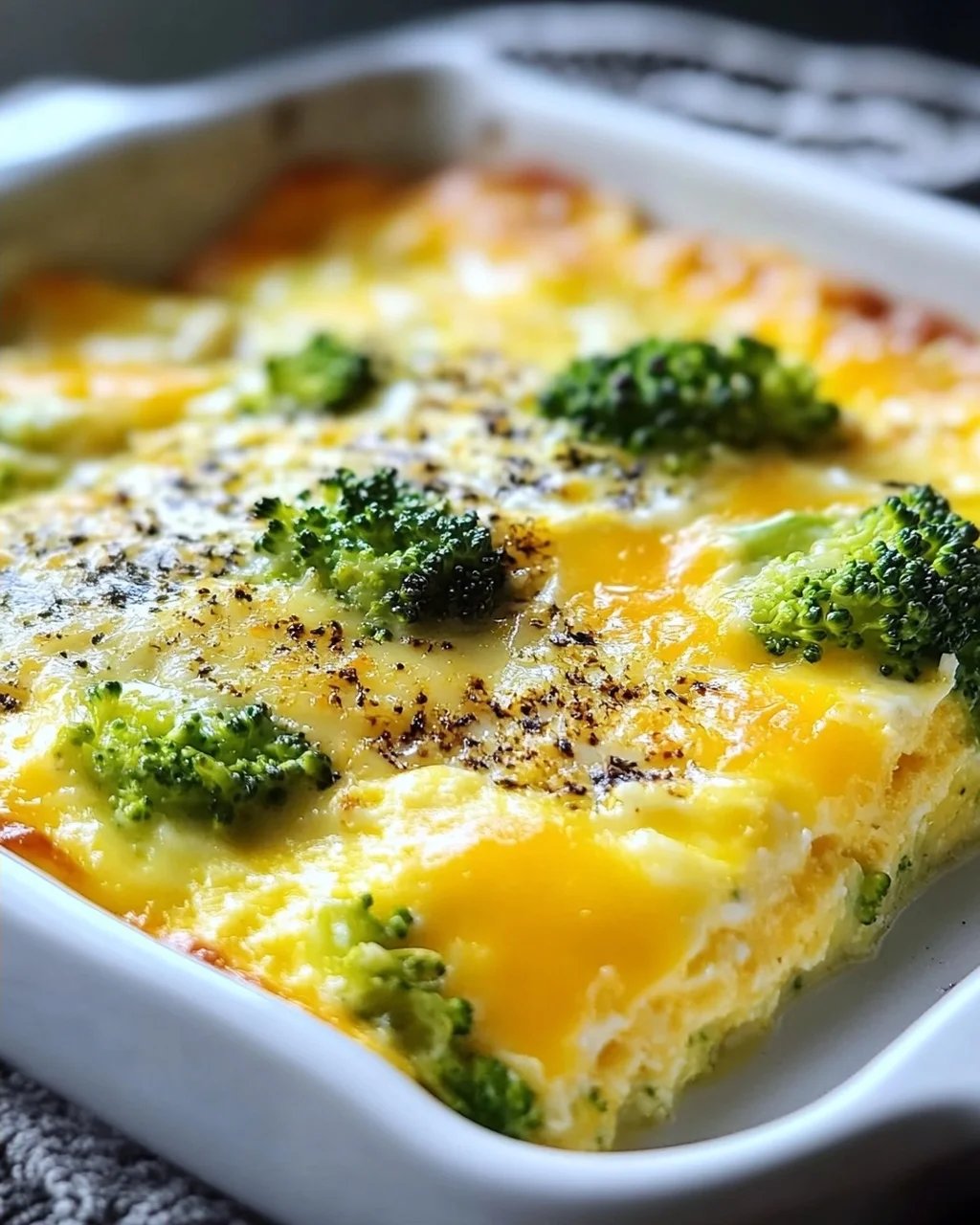 Leckere Broccoli Cheddar Egg Bake Auflauf für jeden Anlass