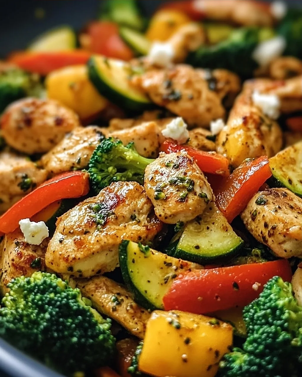 Leckere Low Carb Hähnchenpfanne mit Gemüse Rezept