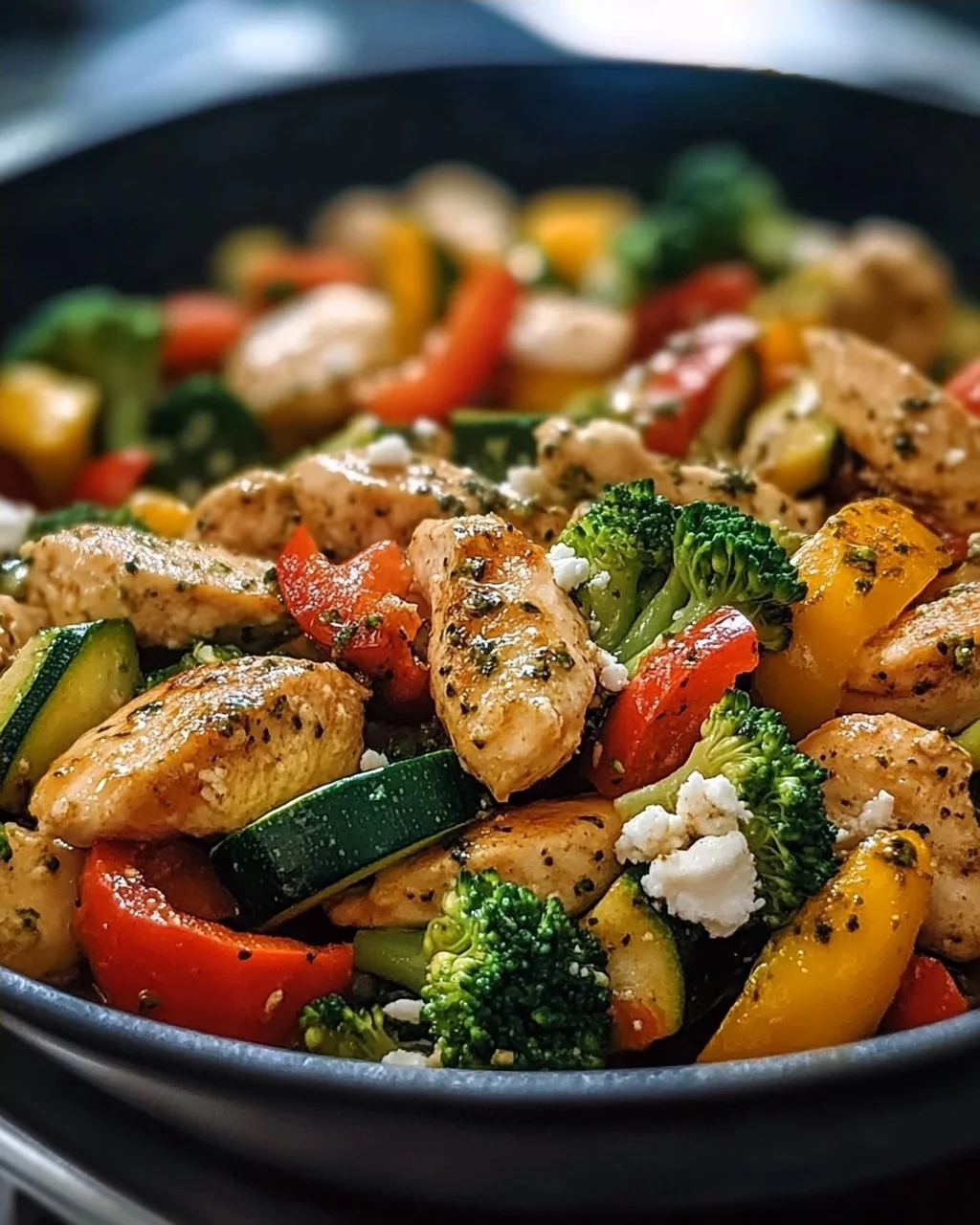 Leckere Low Carb Hähnchenpfanne mit Gemüse Rezept