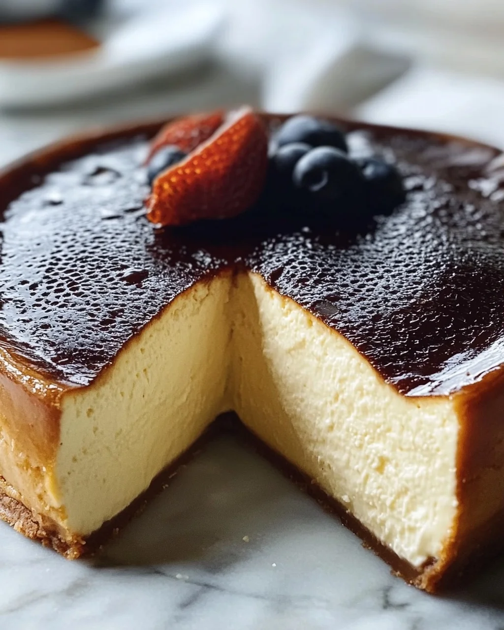 Leckeres Burnt Basque Cheesecake aus der Kastenform