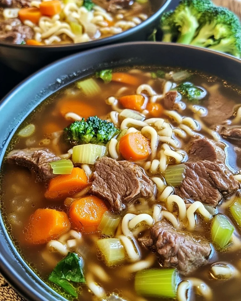 Nudelsuppe mit Rindfleisch