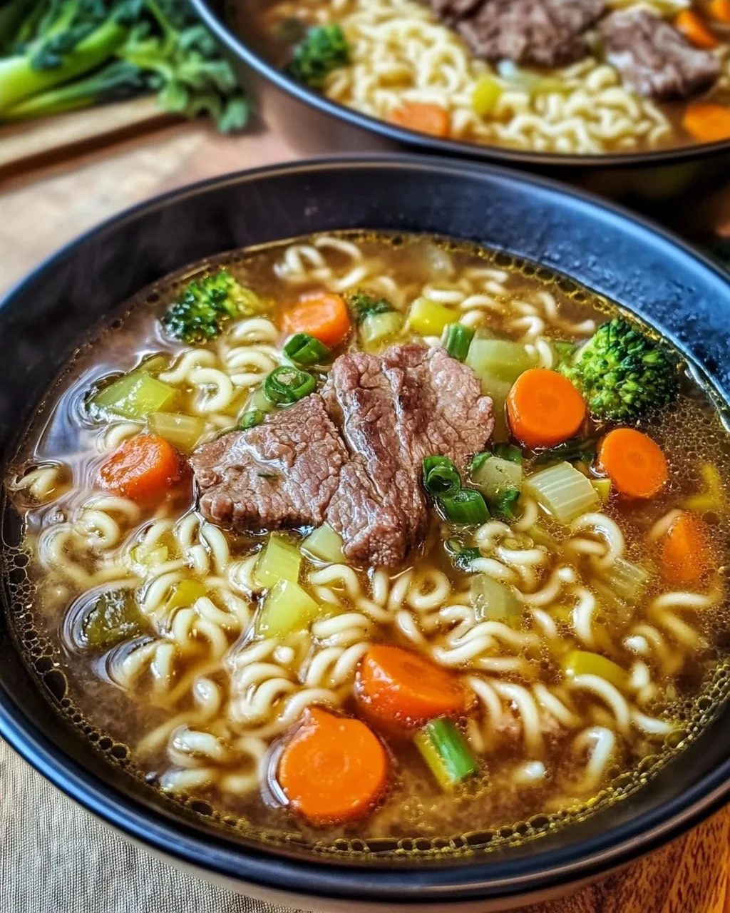 Nudelsuppe mit Rindfleisch