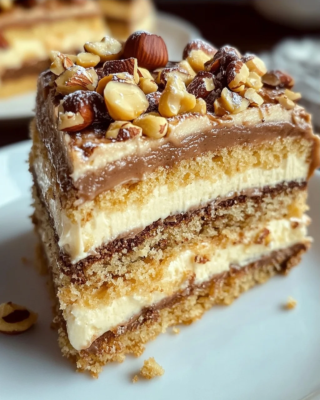 Nusskuchen mit Nougatcreme