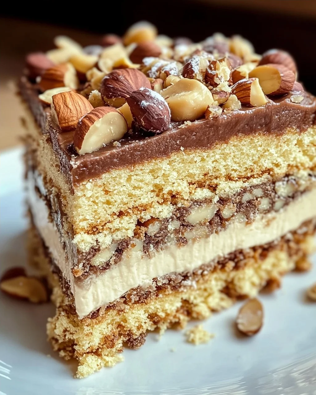 Nusskuchen mit Nougatcreme