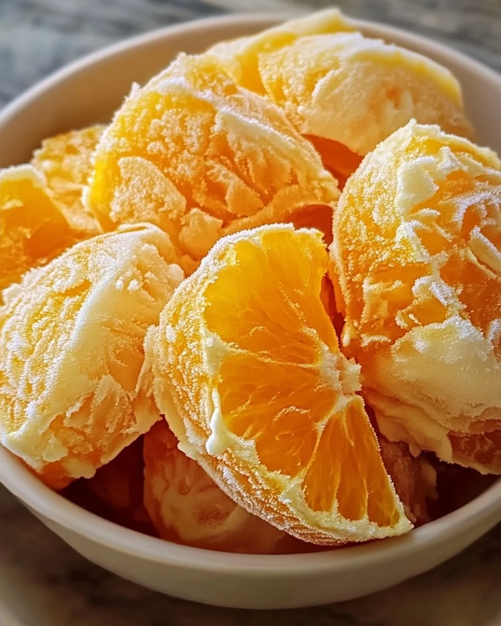 Orangeneis ohne Eismaschine Rezept