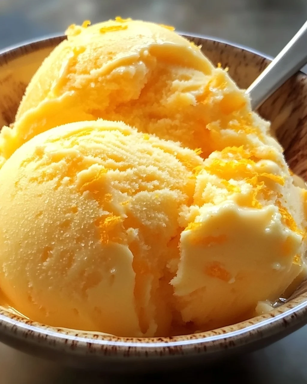 Orangeneis ohne Eismaschine