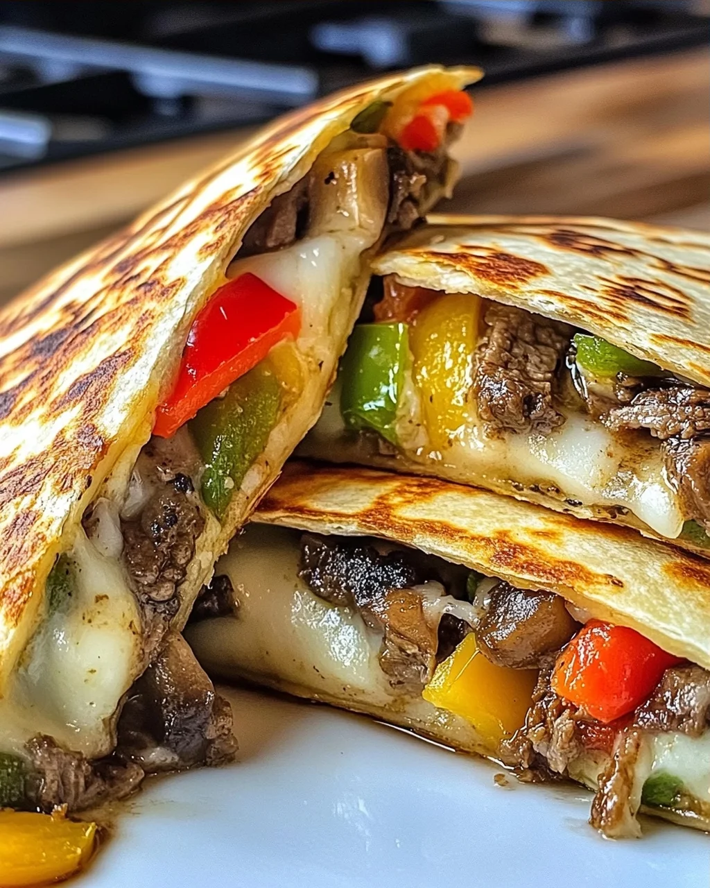 Philly Cheesesteak Quesadilla für ein schnelles Essen