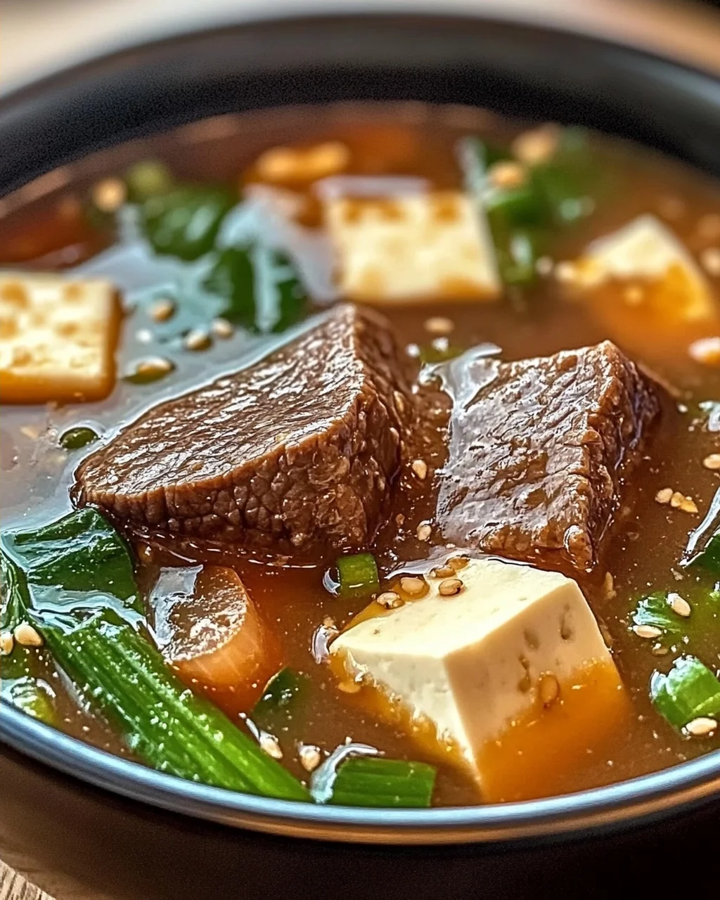 Schmackhafte koreanische Wintersuppe für warme Abende