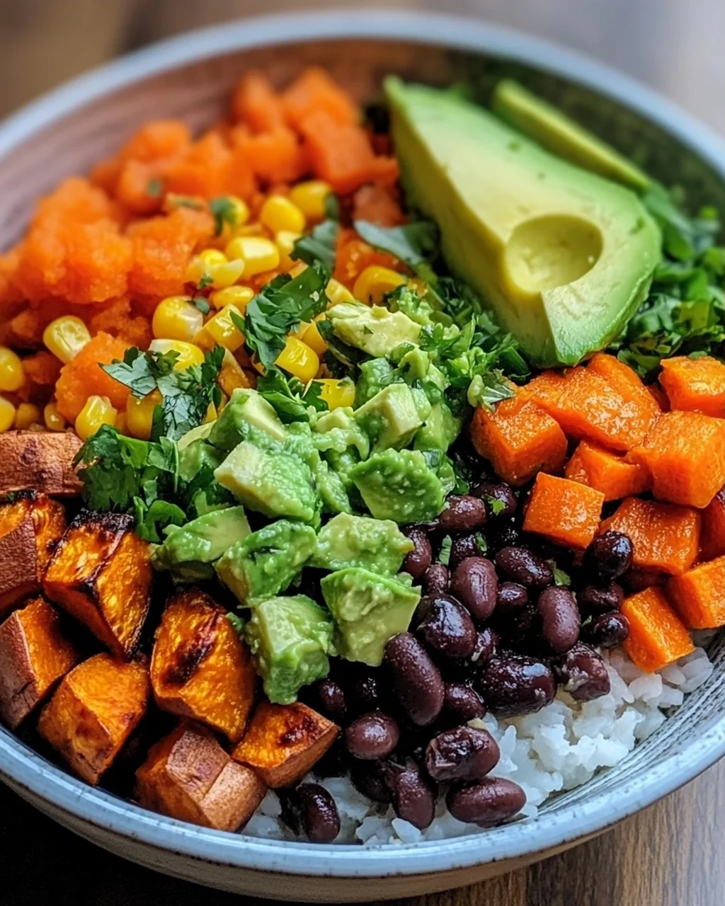 Süßkartoffel Burrito Bowl
