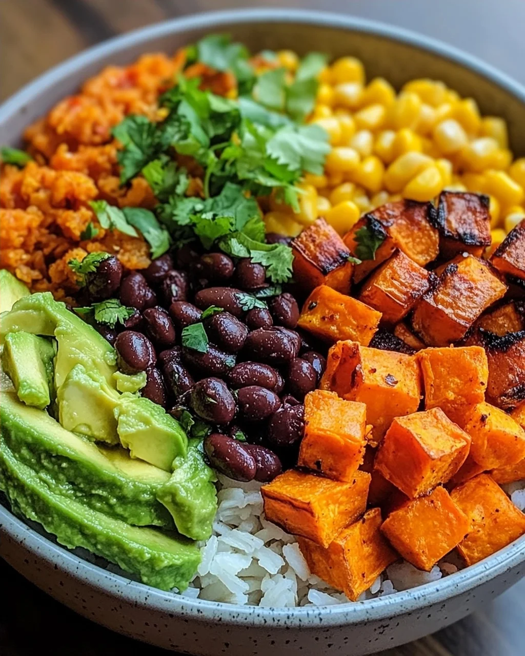 Süßkartoffel Burrito Bowl