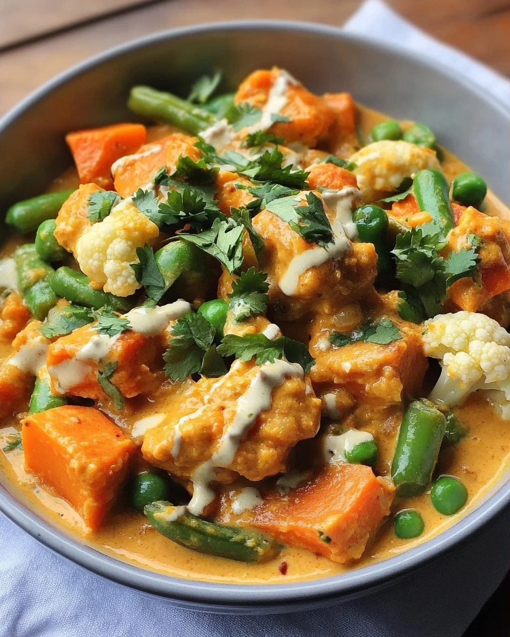 Vegetable Korma with Sweet Potato and Cashew Cream Recipe